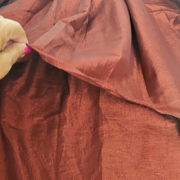 Revamped Burgundy Maxi High Low Skirt with Tie Front - Picture 13 of 16